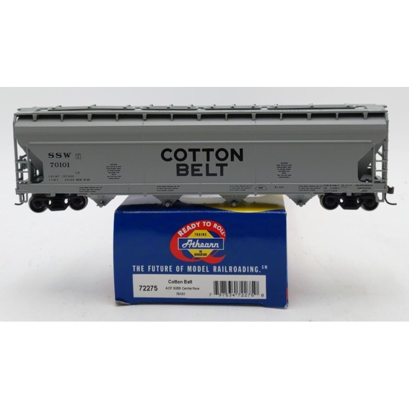 Athearn 72275 HO Scale Cotton Belt RTR ACF Covered Hopper #70101