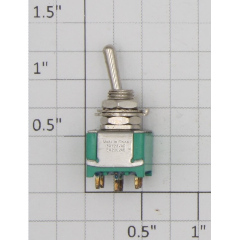 Tyco 1-1571920-7 DPDT Mini On/Off/On Toggle Switch 6A @ 120VAC