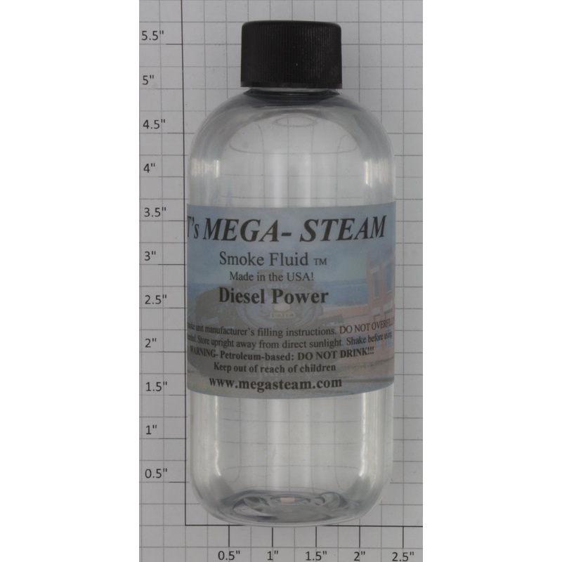 JT’s Mega Steam 108 O Gauge Diesel Power Smoke Fluid Bottle