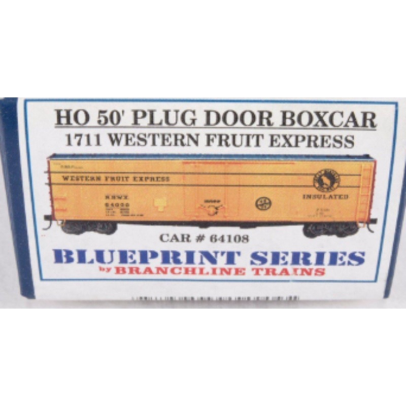 Branchline Trains 1711 HO Western Fruit Express 50′ Plug Door Boxcar #64108 Kit