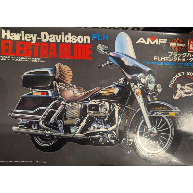 Imai B-1194-1200 1:12 Scale Harley Davidson Electra Glide Motorcycle Model Kit