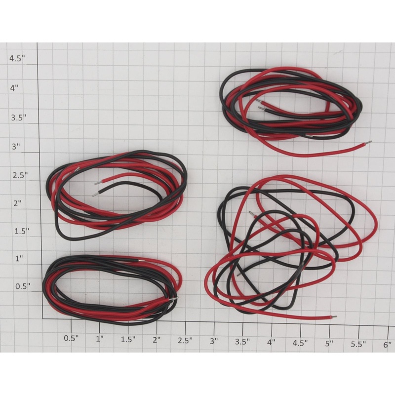 Lionel 0626-2 2 Foot 22 Gauge Red and Black Solid Wire Coils (Bag of 4)