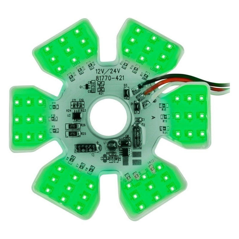 Dual Function Ultra Thin Hex Air Cleaner LED Light (green) #81778