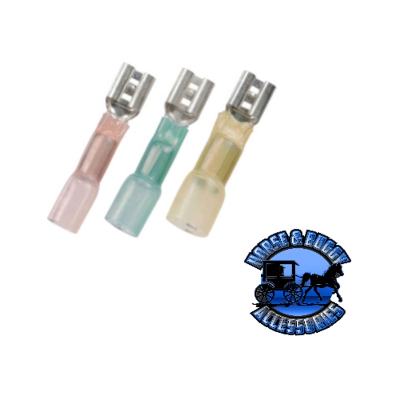 UP-98173 16-14 AWG .250 Tab CSS Heat Shrink M Disconnect – Blue, 10 Pcs.