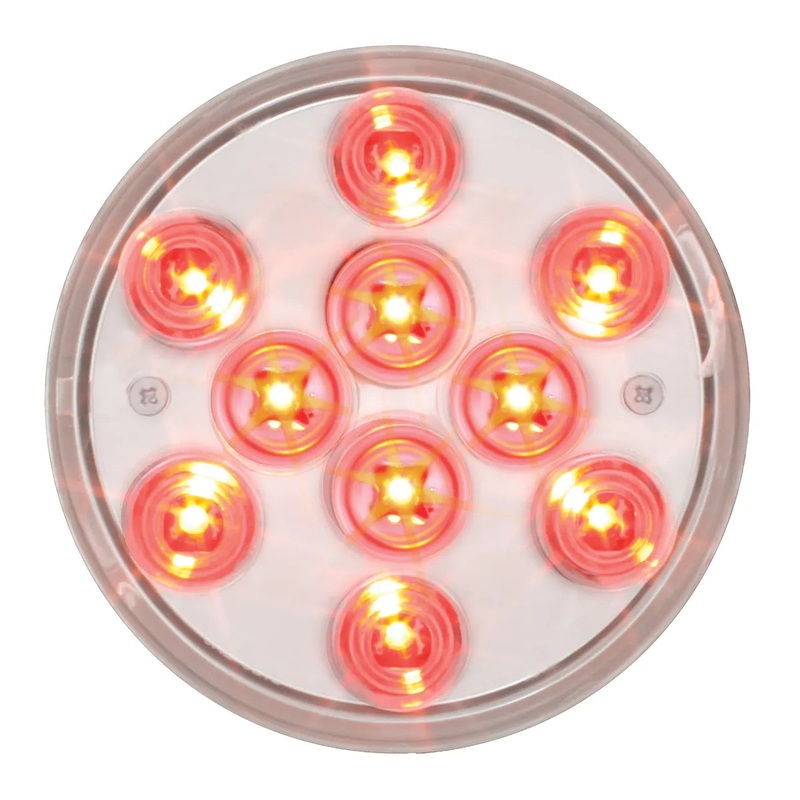 4 MEGA 10 PLUS RED/CLEAR 10 LED LIGHT