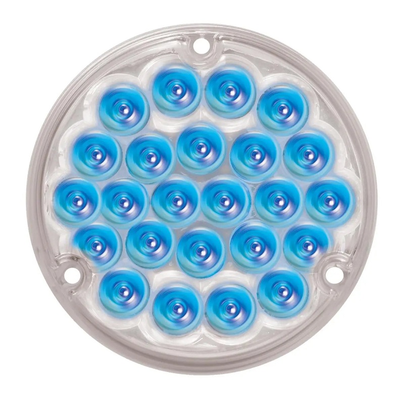 4 PEARL BLUE/CLEAR 24 LED LIGHT W/ #1156 SOCKET BASE #76157