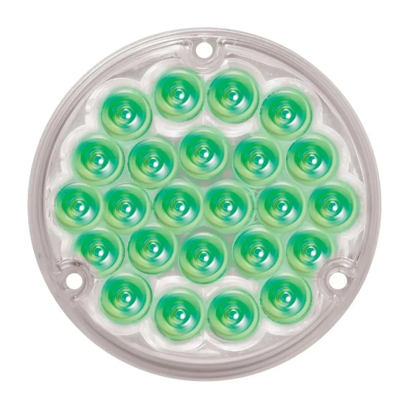4 PEARL GREEN/CLEAR 24 LED LIGHT W/ #1156 SOCKET BASE