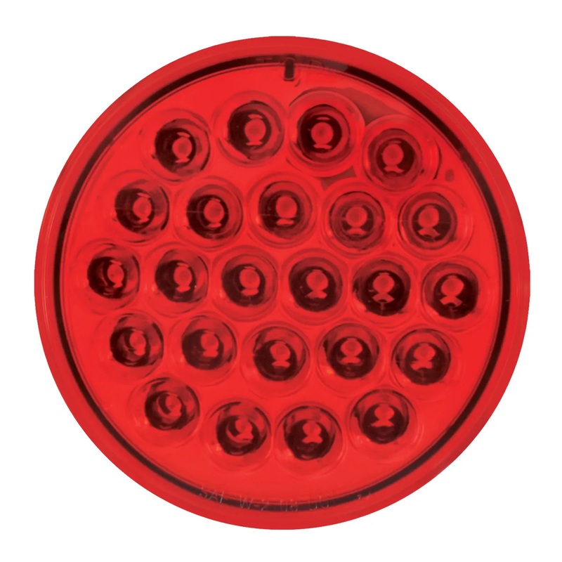 76464 #1 4 PEARL RED/RED 24LED STROBE SEALED LIGHT, 9~36V