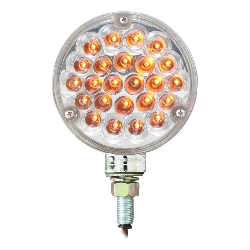 4 PEARL 1 FACE AMBER/CLEAR 24-LED LIGHT