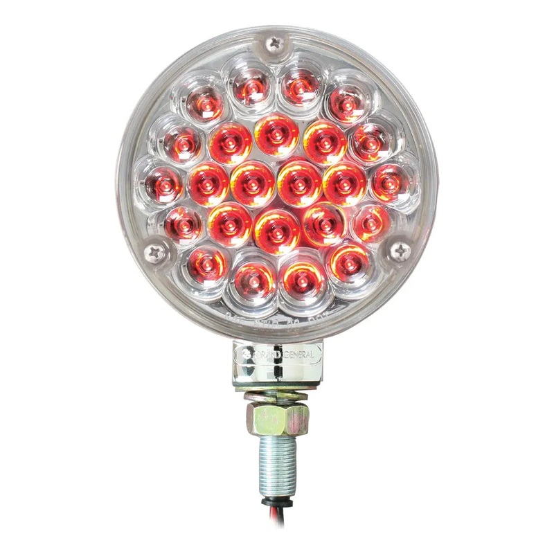 4 PEARL 1 FACE RED/CLEAR 24-LED LIGHT