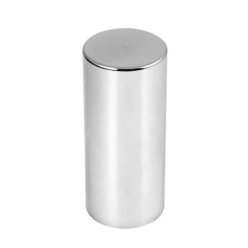5 screw-on CHROME PLASTIC 33MM FLAT TOP CYLINDER LUG NUT COVER