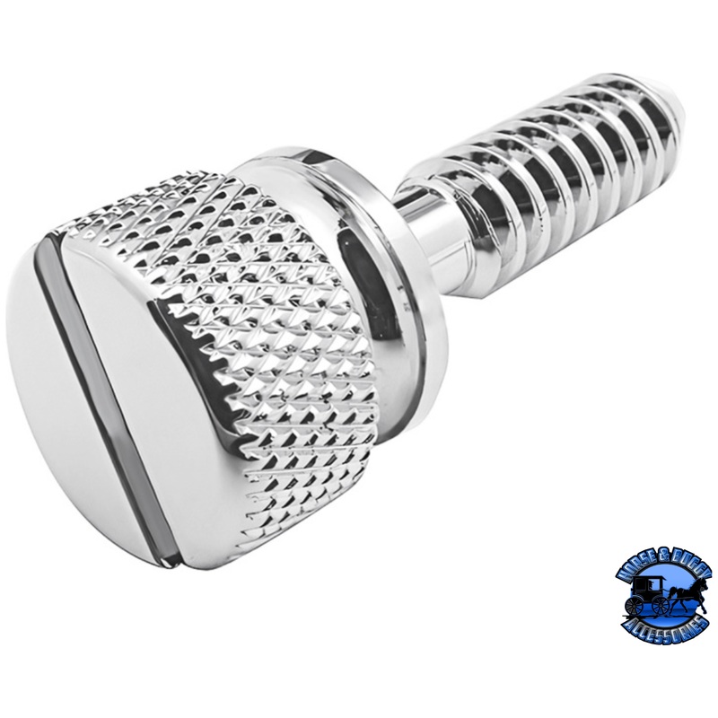 1/4-20 PETERBILT DASH SCREW – KNURLED SCREW HEAD WITH PLAIN SLOTTED TOP (14-PACK) #23801