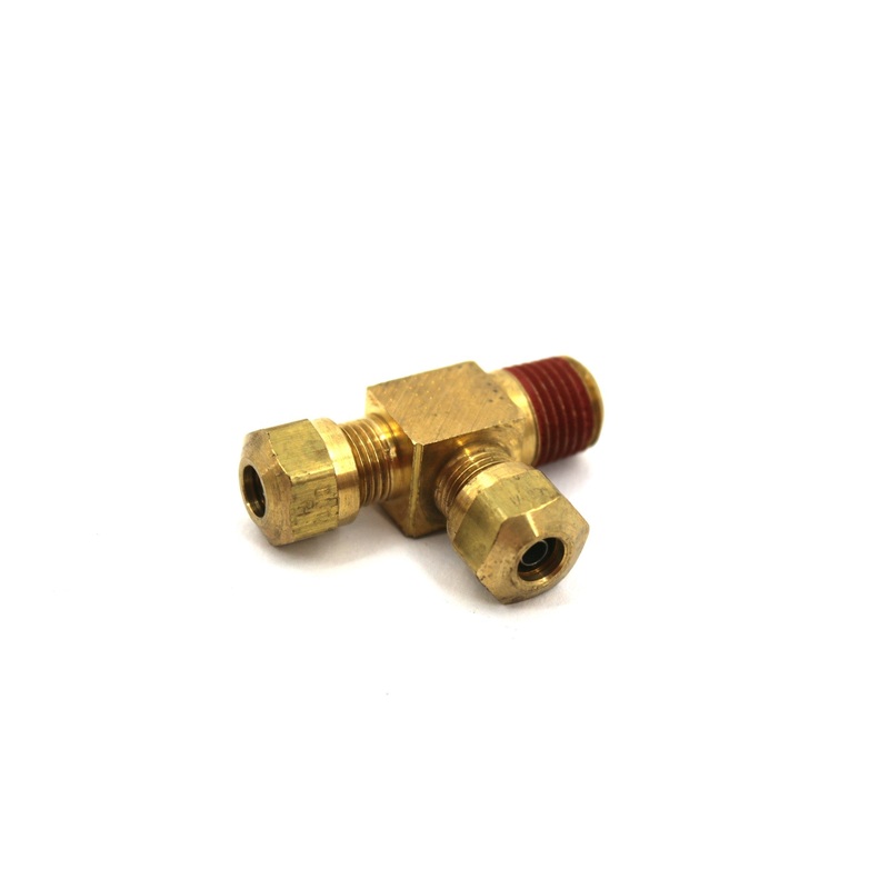 PARKER – VS271NTA-4-4 – FITTING PIPE MALE RUN TEE BRASS  1/4 X 1/4IN