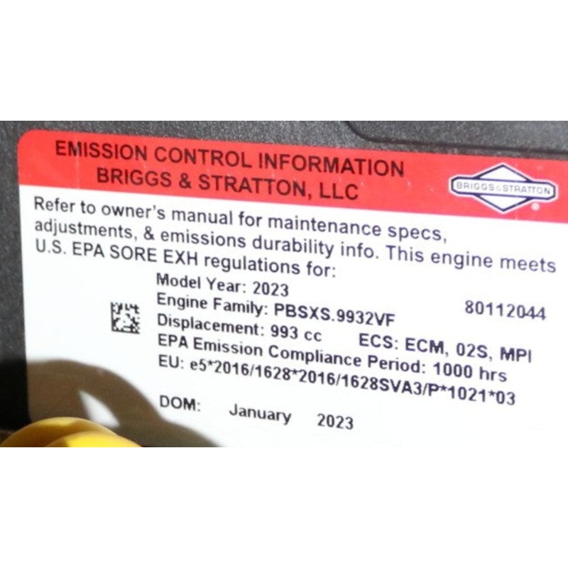 BRIGGS & STRATTON – 61E3770056J1 –  Vanguard 37HP EFI Engine 993cc