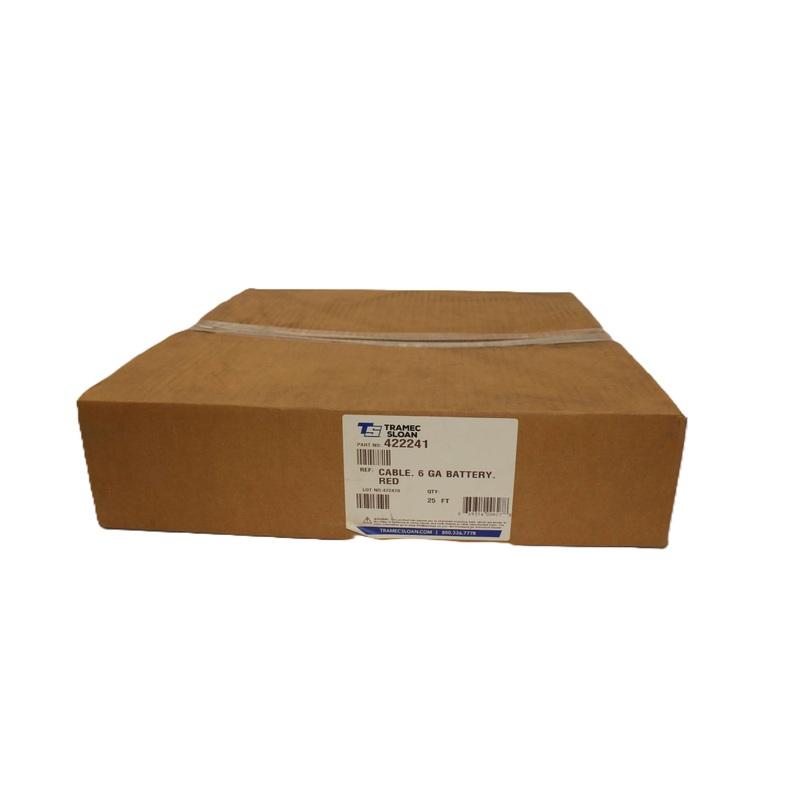 TRAMEC SLOAN – 422241-FULL ROLL 25FT – CABLE BATTERY 6 GA RED ($/BOX)