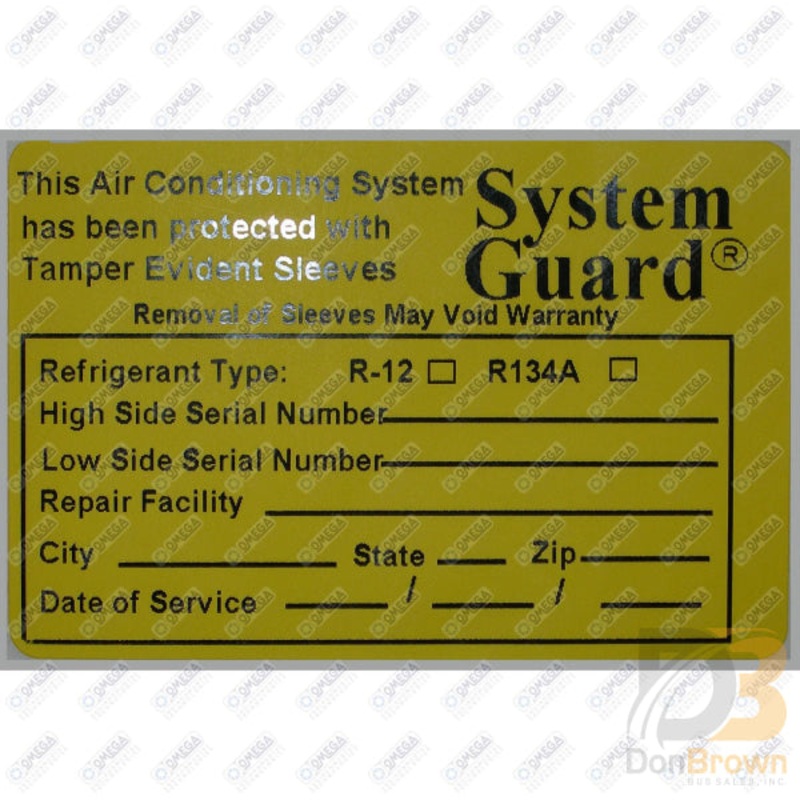 10 PK, SYSTEM GUARD LABELS MT0458