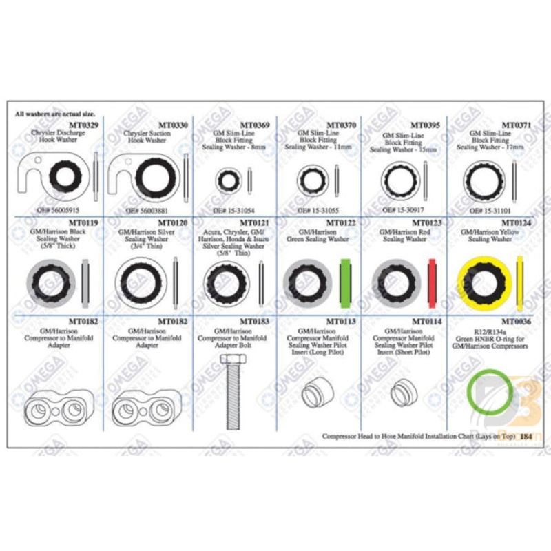 MASTER TECH MT2000 SEALING WASHER KIT MT9560