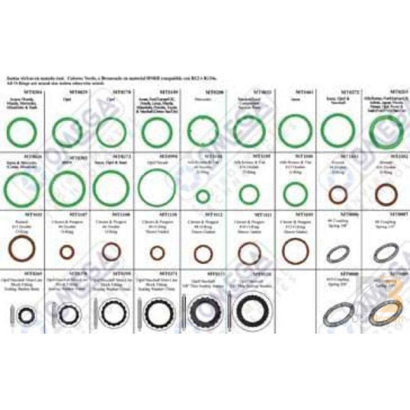 RAPID PRO A/C KIT-EUROPE BOX 3 O-RINGS-LARGE/SEALING MT9697