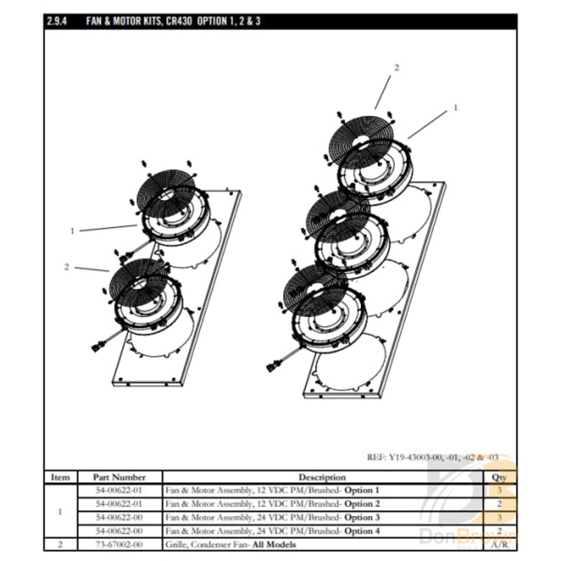 GRILL, CONDENSER FAN, AC-136 73-67002-00