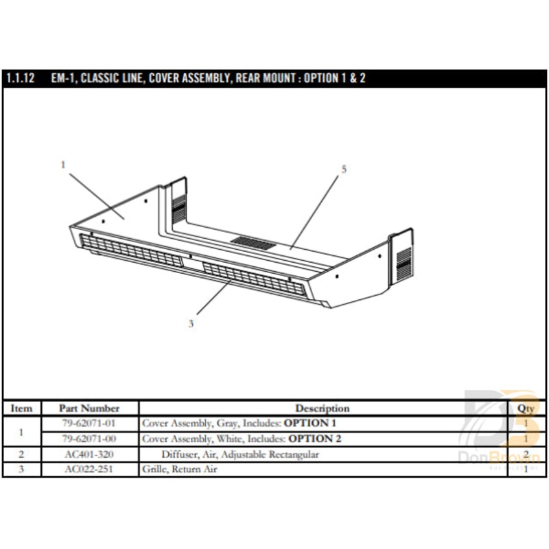 GRILL.RETURN AIR   ~ AC022-251P