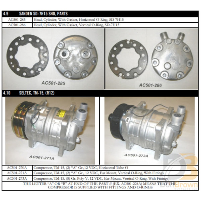 HEAD, VERTICAL 3/4 AC501-286