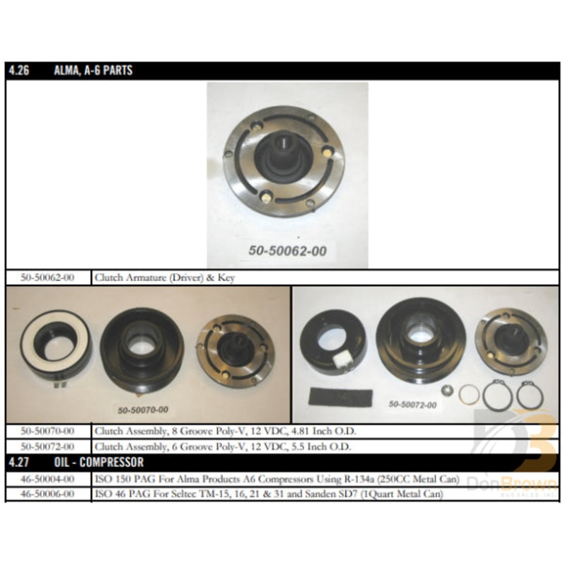 OIL,POLYALKENE GLYCOL (PAG) 2X CAPPED ISO VG 46, 1 QUART METAL CAN 46-50006-00