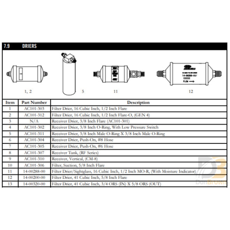 RECEIVER/DRIER AC101-302
