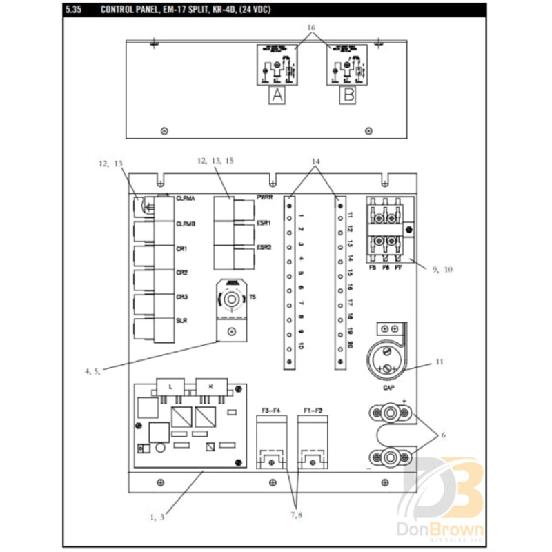RELAY BOARD,TEMP. CONTROL,EM17 12-00657-00