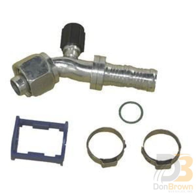 Fitting, Clip-Lok, 45, 5/8 FO x #12 Hose, w/Low Side Access, Burgaflex 313584