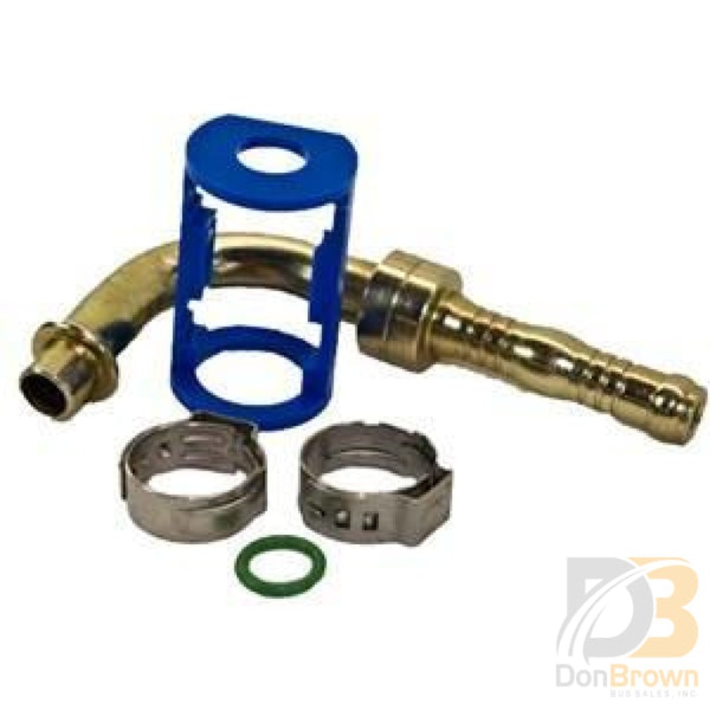 Fitting, Clip-Lok, 90, 3/8 FO x #6 Hose, Nutless, Burgaflex 313551