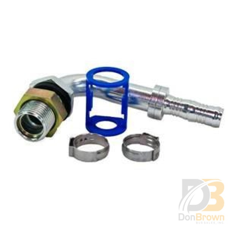 Fitting, Clip-Lok, Bhd, 90, 5/8 MIO x #10 Hose, 28.9mm (1.14)Thread Length, Burgaflex 313568